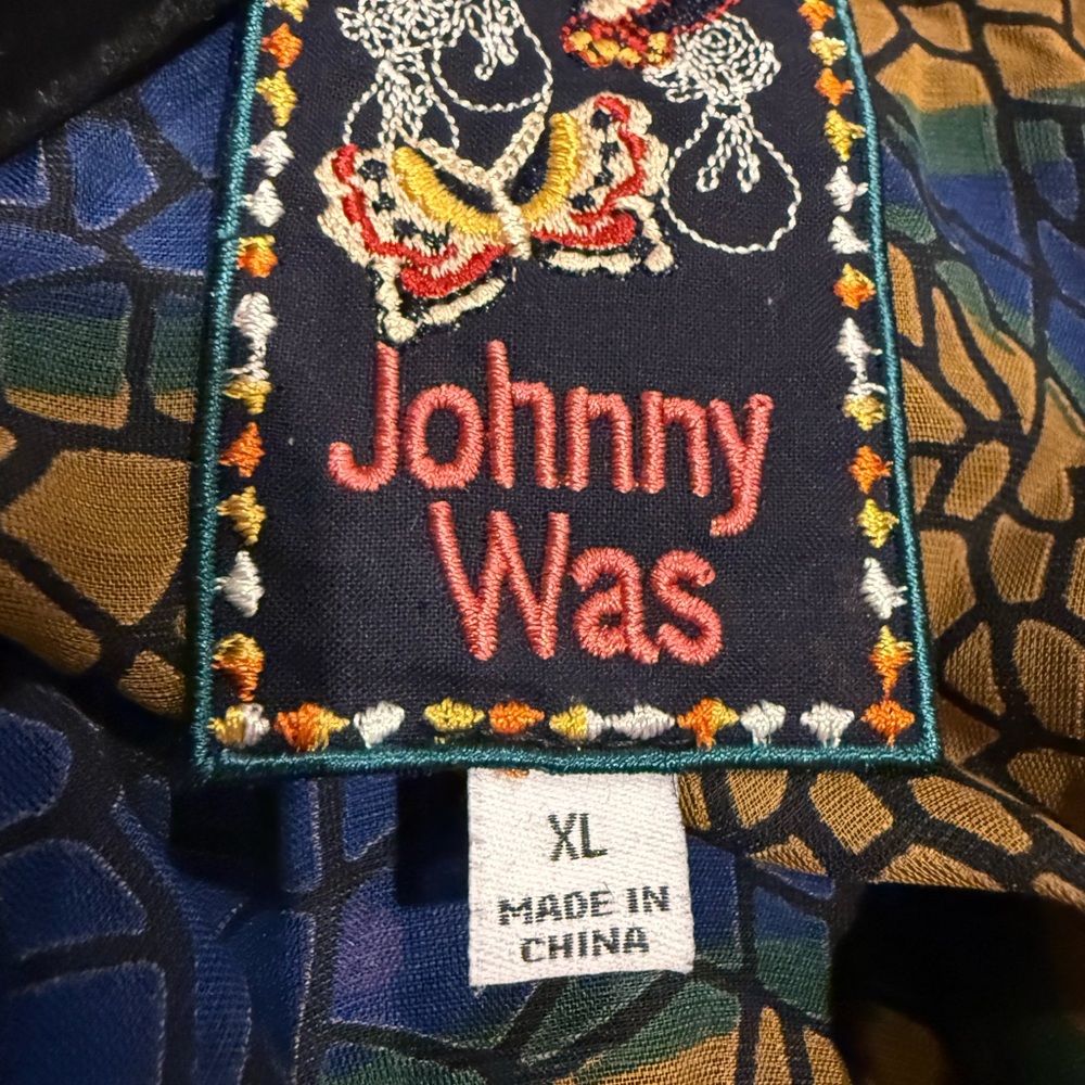 Johnny Was Multicolor Patterned Button Down Shirt - image 3